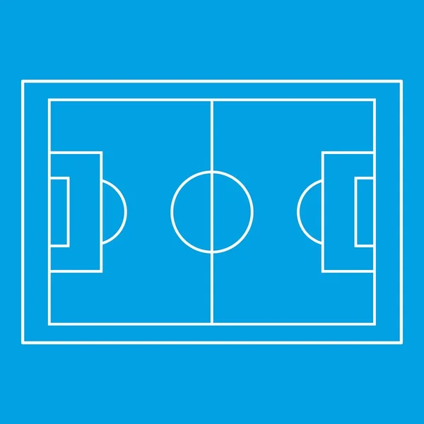 Voetbal toonhoogte pictogram, eenvoudige stijl — Stockvector