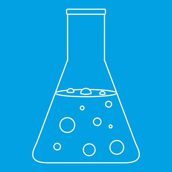 Icono de frasco químico, estilo de contorno — Archivo Imágenes Vectoriales
