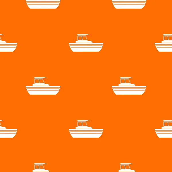 Modèle de bateau à moteur sans couture — Image vectorielle