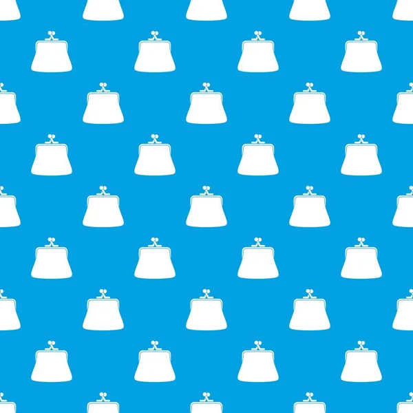 Portefeuille femme motif sans couture bleu — Image vectorielle