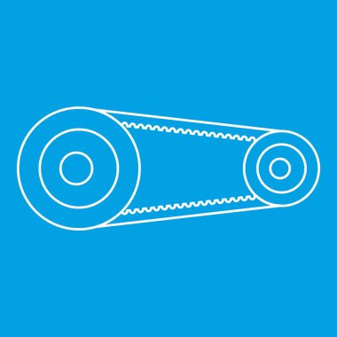 Mekanik kemer simgesi, anahat stili