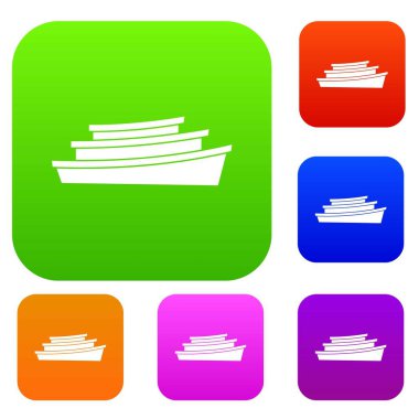 Ahşap tekne koleksiyonu ayarla