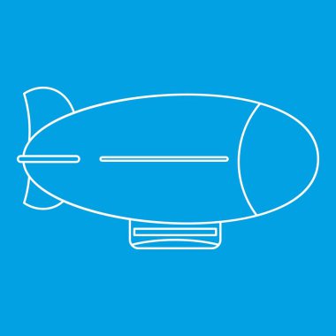 Vintage zeplin simgesi, anahat stili