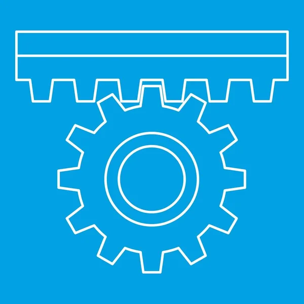 Um ícone de engrenagem, estilo esboço — Vetor de Stock