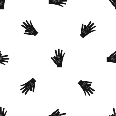 Bebek ve anne el desen sorunsuz siyah