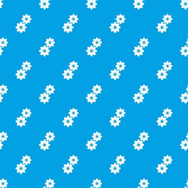 Dişli desen kesintisiz mavi