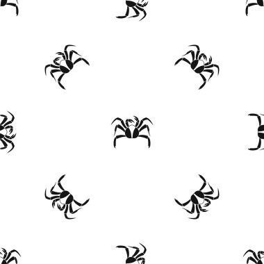 Yengeç deniz hayvan desen sorunsuz siyah