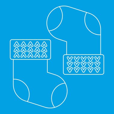 Bebek pamuk çorap ikonu, taslak biçimi