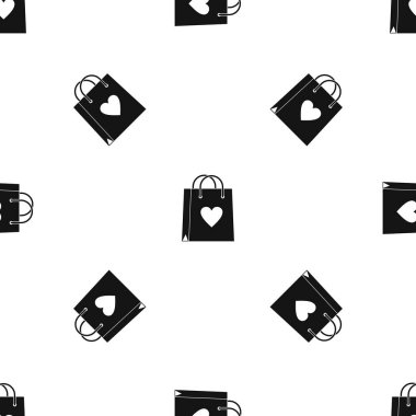 Alışveriş çantası desen sorunsuz siyah