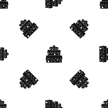 Büyük pasta desen sorunsuz siyah