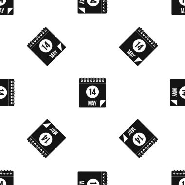 Takvim sayfası 14 Mayıs sarmal model sorunsuz siyah