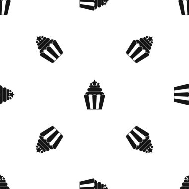 Patlamış mısır desen sorunsuz siyah