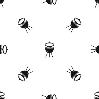 Barbekü desen sorunsuz siyah