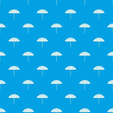 Plaj şemsiye desen kesintisiz mavi