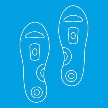 Ortopedik tabanlık simgesi, anahat stili