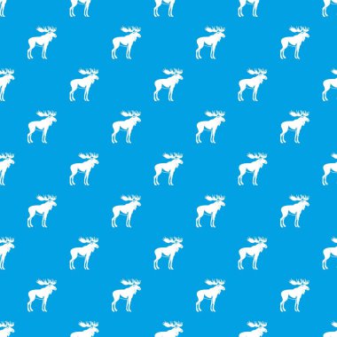 Geyik desen kesintisiz mavi