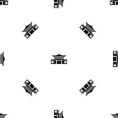 Çin desen sorunsuz siyah