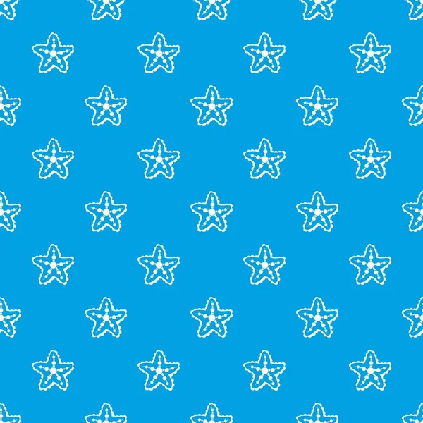 Patrón estrella de mar sin costura azul — Vector de stock