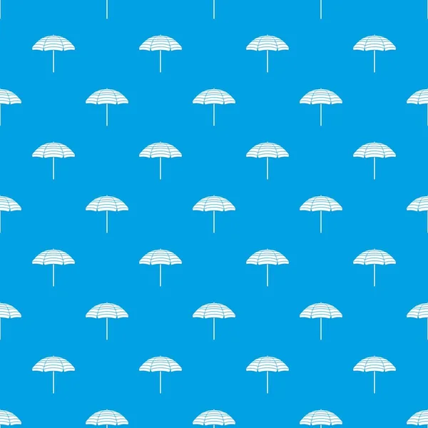 Beach umbrella pattern seamless blue — Stock Vector
