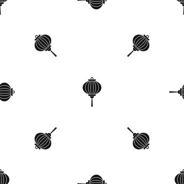 Kırmızı Çin fener desen sorunsuz siyah