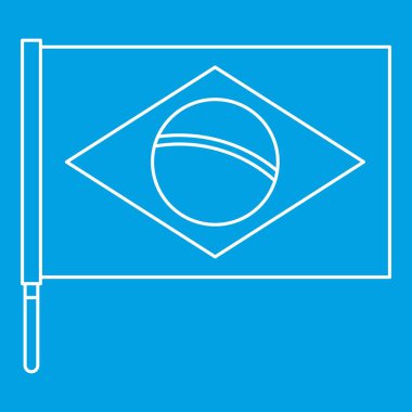 Brezilya bayrağı simgesi, basit tarzı