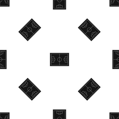 Futbol alan desen sorunsuz siyah