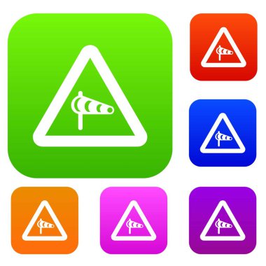 Rüzgar sol set koleksiyonundan çapraz işareti uyarı hakkında