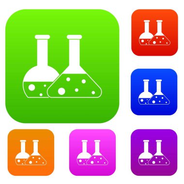 Şeffaf şişe koleksiyonu ayarla