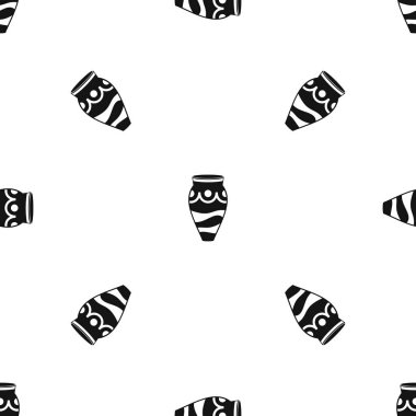 Boş vazo desen sorunsuz siyah