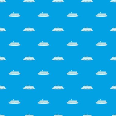 Uzun gemi desen kesintisiz mavi