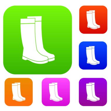 Küme koleksiyon lastik çizmeler