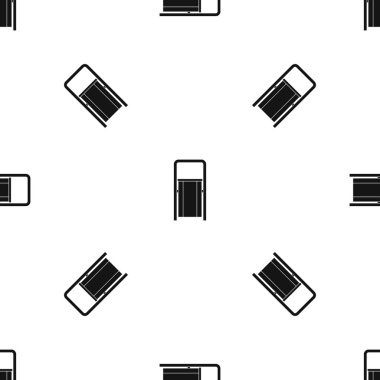 Genel çöp kutusu desen sorunsuz siyah