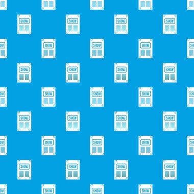 Poster modeli herhangi bir tasarım için mavi renkte sorunsuz tekrarlamak. Vektör geometrik çizim