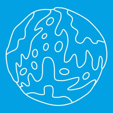 Küçük gezegen simgesi, anahat stili