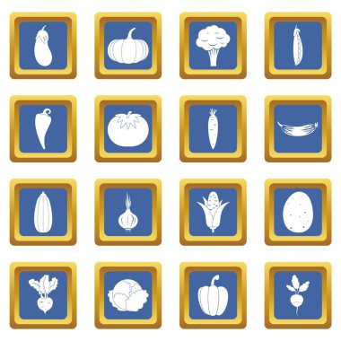 Sebze simgeleri mavi ayarla