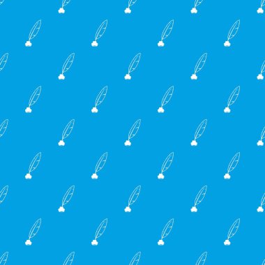 Kalem desen kesintisiz mavi mürekkep