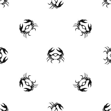 Büyük yengeç desen sorunsuz siyah