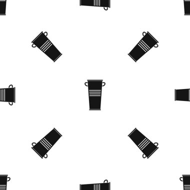 Çöp kutusu tutamaçlarını desen sorunsuz siyah ile