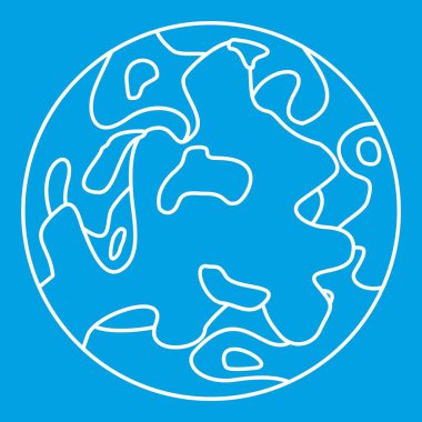 Küçük gezegen simgesi, anahat stili