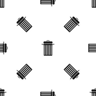 Metal çöp sorunsuz siyah desen
