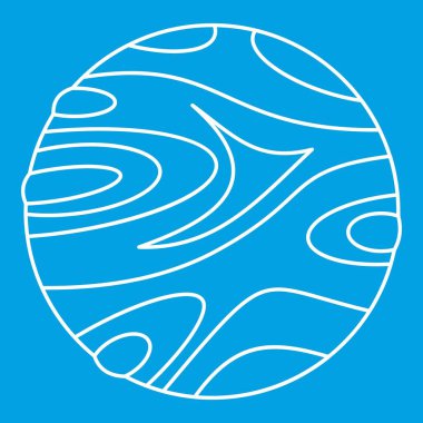 Çizgili gezegen simgesi, anahat stili