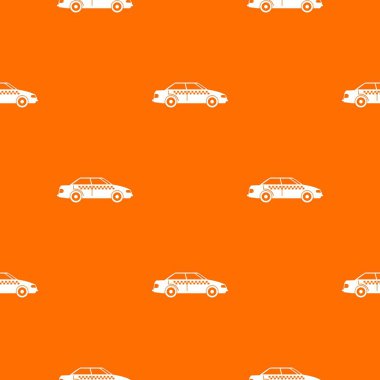 Taksi modeli herhangi bir tasarım için turuncu renkte sorunsuz tekrarlamak. Vektör geometrik çizim