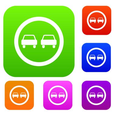 Hiçbir yetişme yol trafik işaret koleksiyonu ayarla