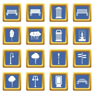 Park simgeleri mavi ayarla