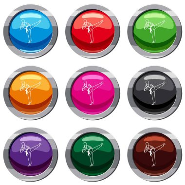 Wushu ustası 9 koleksiyonu ayarla