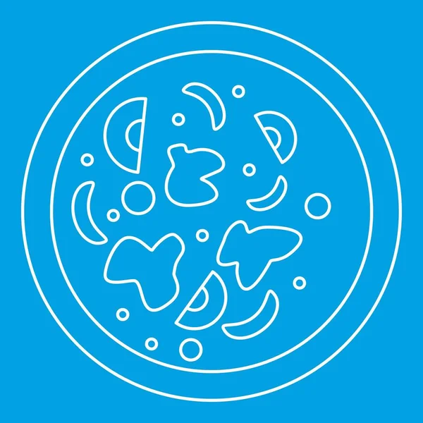 Asyalı ateşli tabağı simgesi, anahat stili