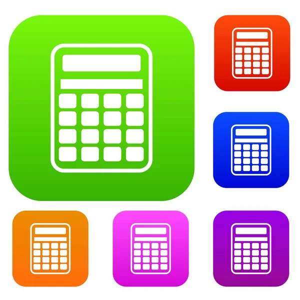 Coleção conjunto calculadora —  Vetores de Stock