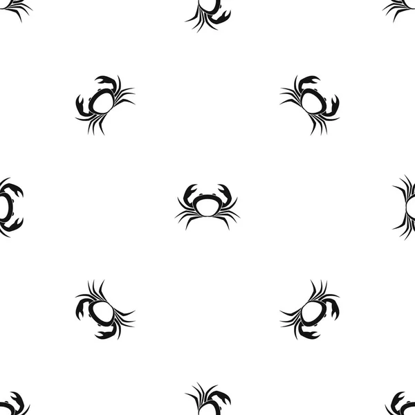 Modèle de crabe noir sans couture — Image vectorielle