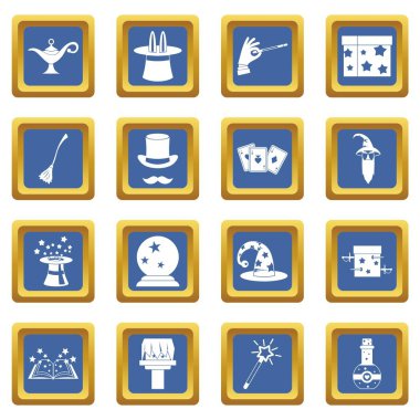 Sihirli simgeleri mavi ayarla