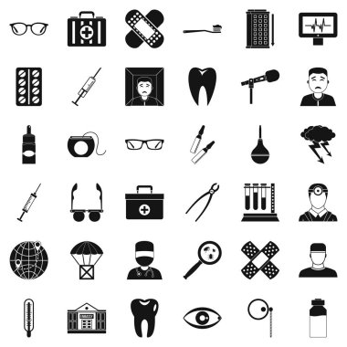 Doktor Icons set, basit tarzı